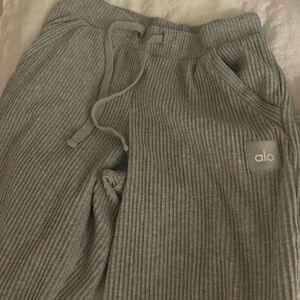 ALO Gray muse hoodie and sweatpant set